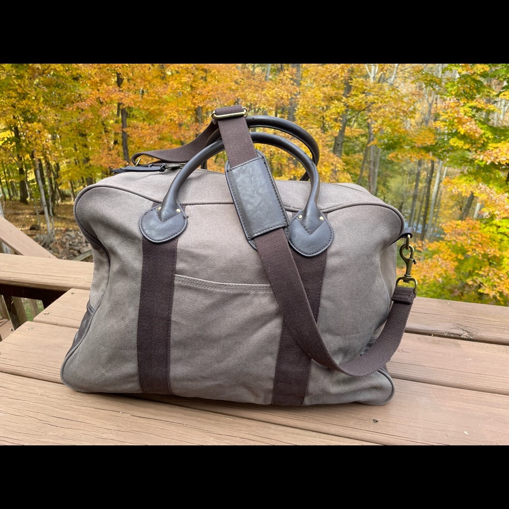 J. Crew Canvas and Leather Bag, New